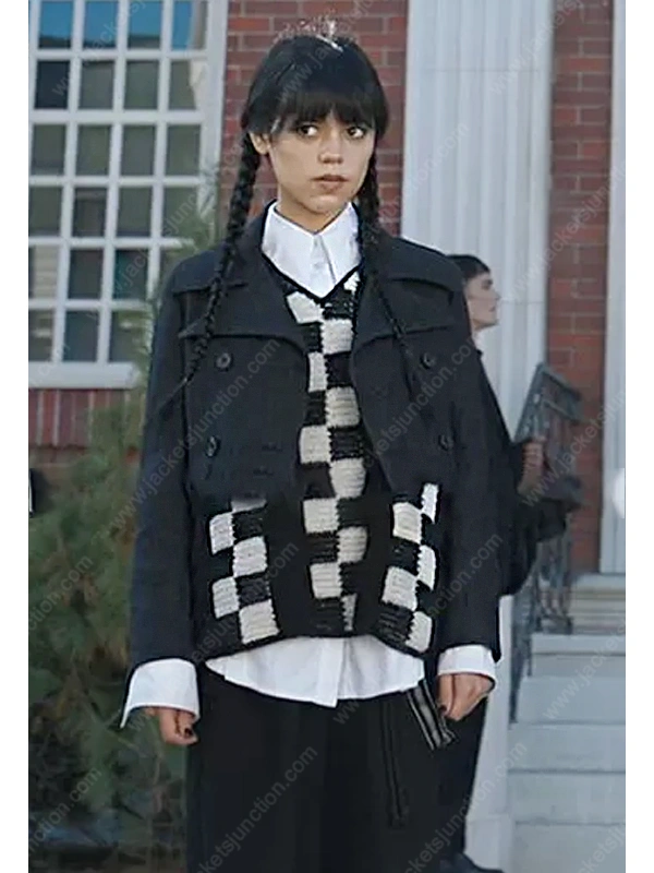 Jenna Ortega Wednesday Addams Cropped Jacket