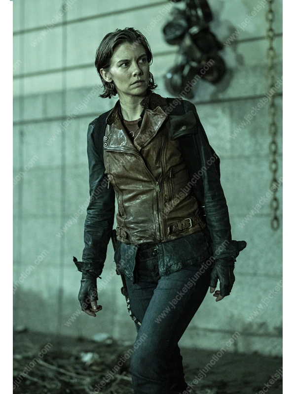 Lauren Cohan The Walking Dead City Maggie Rhee Leather Vest