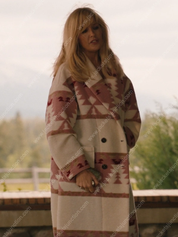 Yellowstone Beth Dutton Pink Printed Coat