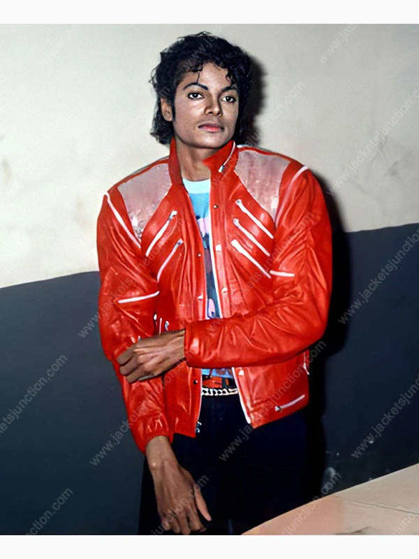 Michael Jackson Beat It Red Jacket MJ Red Leather Beat It