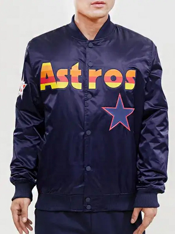 Astros Houston Bomber Starter Satin Jacket