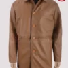 Fahion Brown Leather Coat