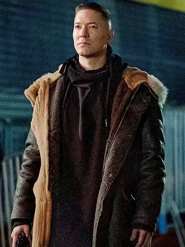 Power Book IV Tommy Egan Leather Shearling Coat