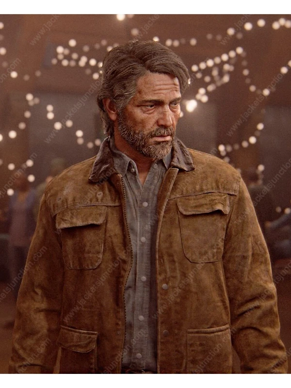 The Last Of Us Joel Miller Brown Suede Leather Jacket