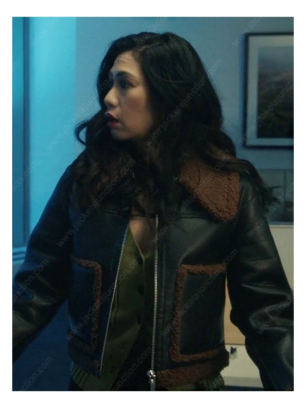 The Equalizer S03 Melody Bayani Shearling Leather Jacket