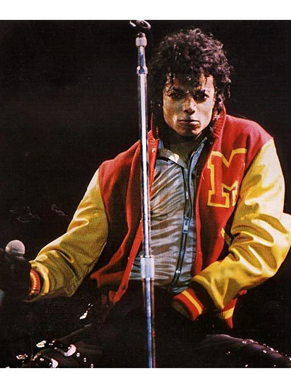 Michael Jackson Thriller 'M' Logo Varsity Jacket - USA Jacket