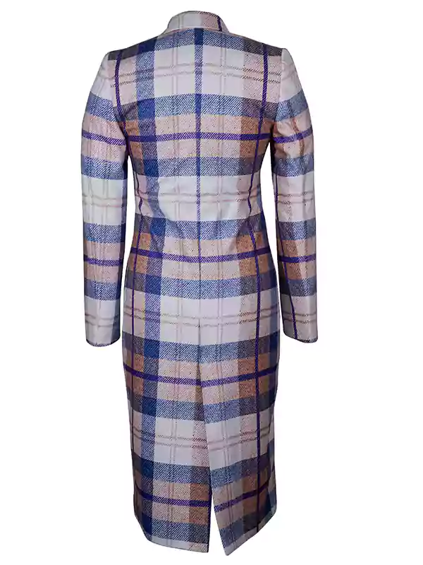 Sarah Jessica Parker And Just Like That S02 Carrie Bradshaw Plaid Coat