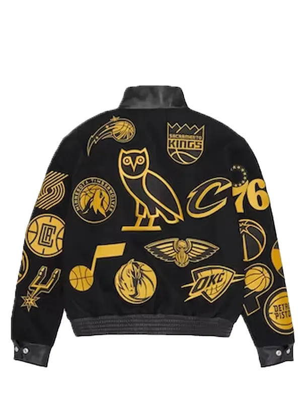 October's Very Own OVO Knicks NBA Blue Varsity Jacket