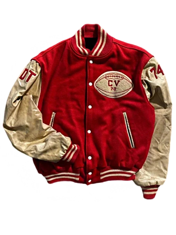 1970s Vintage Champion Red Varsity Jacket