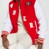 49ers Red and White Varsity Jacket