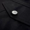 Black Denim Shearling Jacket For Mens