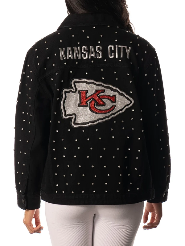 Kansas City Chiefs Black Denim Jacket