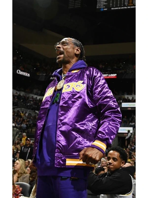 Snoop Dogg Los Angeles Lakers Purple Varsity Jacket