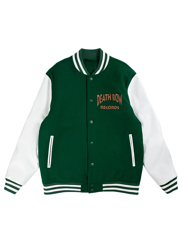 Snoop Dogg Death Row Green Paisley Varsity Jacket