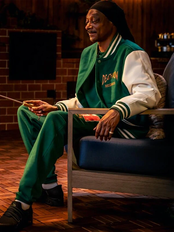 Snoop Dogg Death Row Records Green Paisley Varsity Jacket