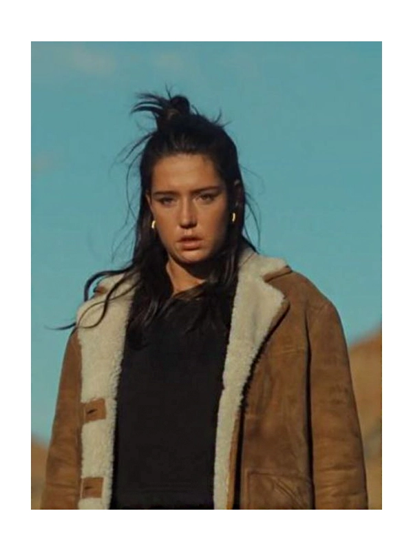Wingwomen Adele Exarchopoulos Brown Shearling Jacket