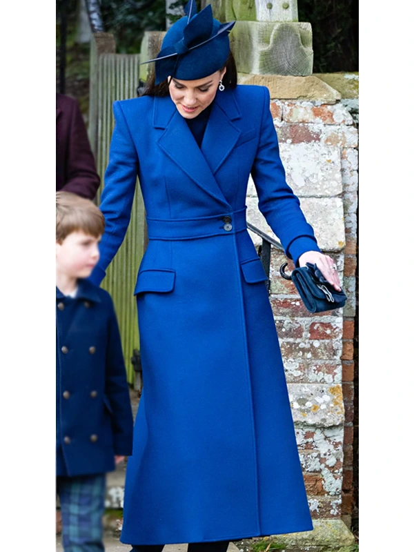 Kate Middleton Blue Long Coat
