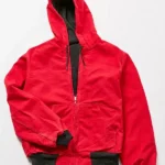 Vintage Carhartt Red Hooded Bomber Jacket