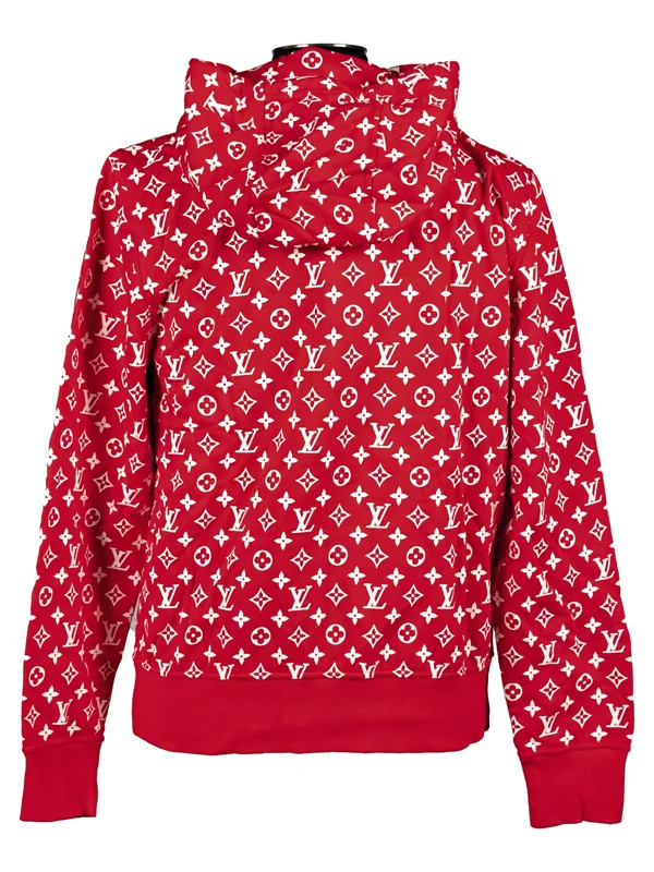 Louis Vuitton x Supreme Box Logo Red Pullover Hoodie