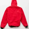 Vintage Red Carhartt Hooded Bomber Jacket
