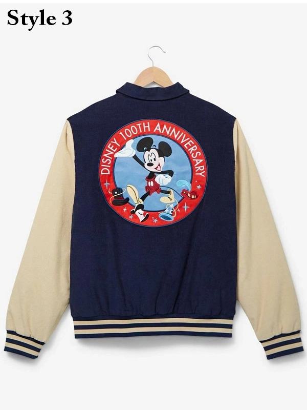 Vintage Disney Varsity Jacket | Mickey Mouse Denim Varsity Jacket