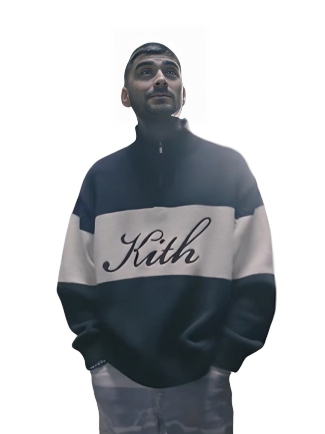 Zayn Malik Kith Sweatshirt | Kith Quarter Zip Knit Sweatshirt
