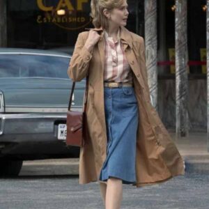 Love and Death 2023 Elizabeth Olsen Brown Coat
