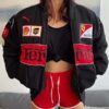 Black F1 Ferrari Bomber Jacket - Image 3