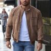 Mike Hassini Suede Bomber Jacket