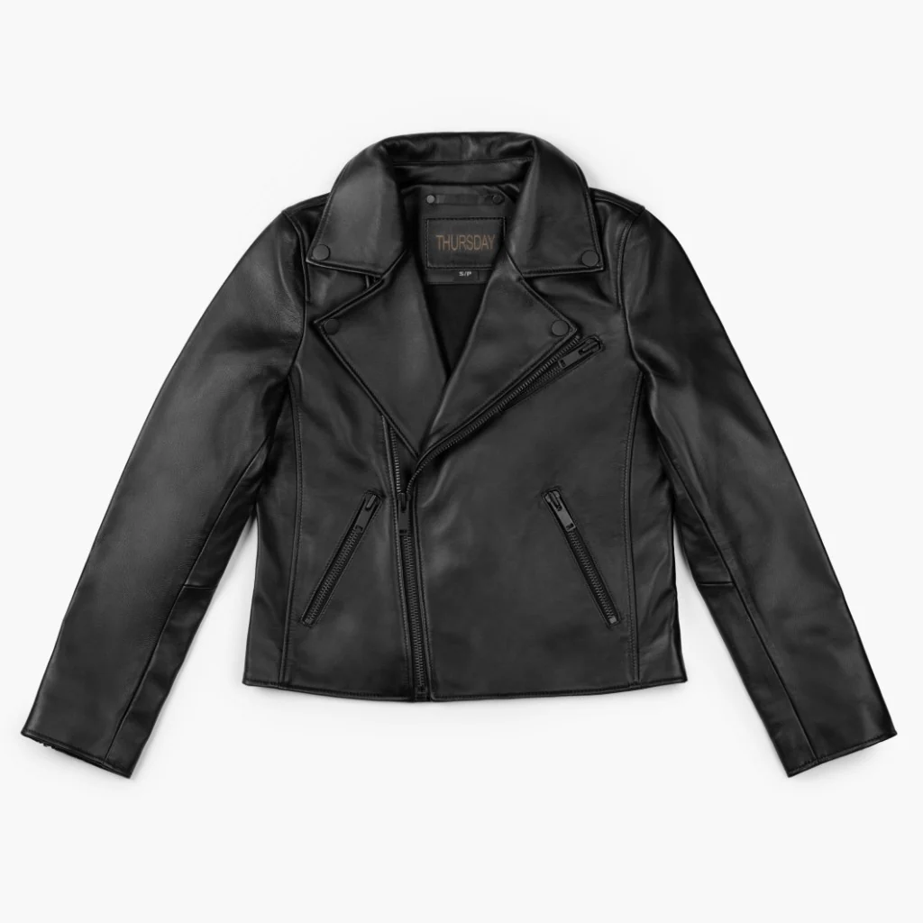 Motorcycle Black Leather Jacket Women - Image 7