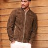 Men's Bomber Suede Leather Jacket - Image 2