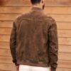 Men's Bomber Suede Leather Jacket - Image 9