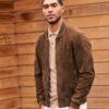 Men's Bomber Suede Leather Jacket - Image 8