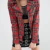 Lucifer Season 6 Brianna Hildebrand Plaid Moto Jacket - Image 4