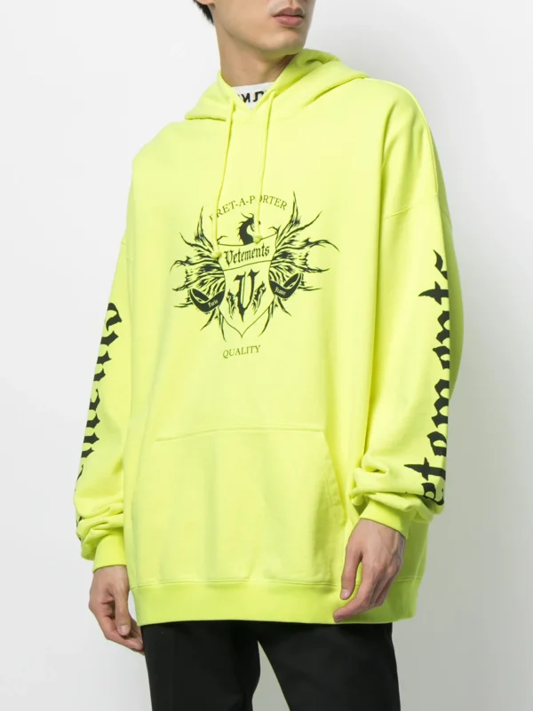 Vetements Logo-Print Pullover Hoodie - Image 5