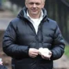 Aziraphale Good Omens Black Puffer Hooded Jacket - Image 2
