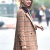 Taylor Swift Brown Plaid Coat