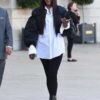 Naomi Campbell Cropped Bomber Jacket