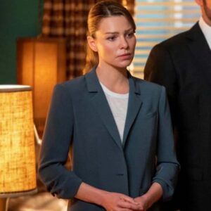 Lucifer Chloe Decker Checked Wool Coat