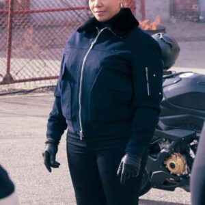 The Equalizer Queen Latifah Fur Collar Jacket
