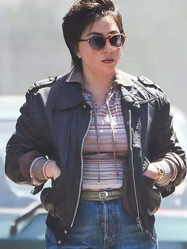 Patrizia Reggiani House of Gucci Black Leather Jacket