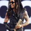 2024 People's Choice Awards Lenny Kravitz Black Leather Vest