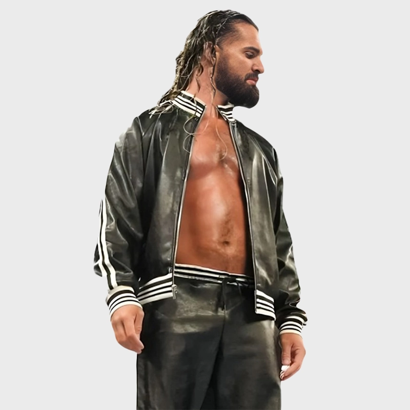 WWE Monday Night Raw 2024 Seth Rollins Leather Jacket