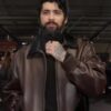 Off-White Show Zayn Malik Brown Leather Jacket - Image 2