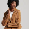 Womens Suede Leather Motorcycle Jacket