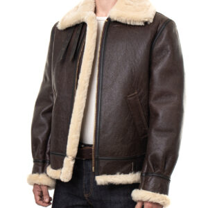 B3 Leather Bomber Pilot Aviator Jacket