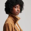 Womens Suede Leather Motorcycle Jacket - Image 5