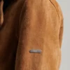 Womens Suede Leather Motorcycle Jacket - Image 2