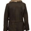 Dark Brown Shearling Leather Jacket Women