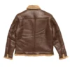 Tan Brown Shearling Leather jacket - Image 2